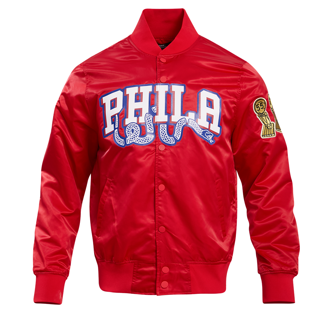 CHAMARRA DE SATÍN NBA PHILADELPHIA 76ERS CLASSIC SATIN