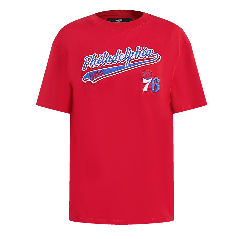 PLAYERA BOYFRIEND NBA PHILADELPHIA 76ERS SCRIPT TAIL PARA MUJER