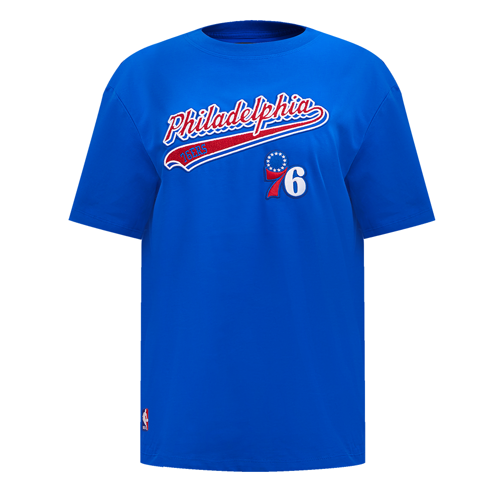 PLAYERA BOYFRIEND NBA PHILADELPHIA 76ERS SCRIPT TAIL PARA MUJER