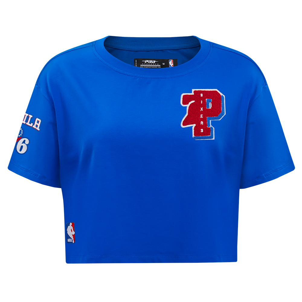 PLAYERA CROP NBA PHILADELPHIA 76ERS MASH UP PARA MUJER