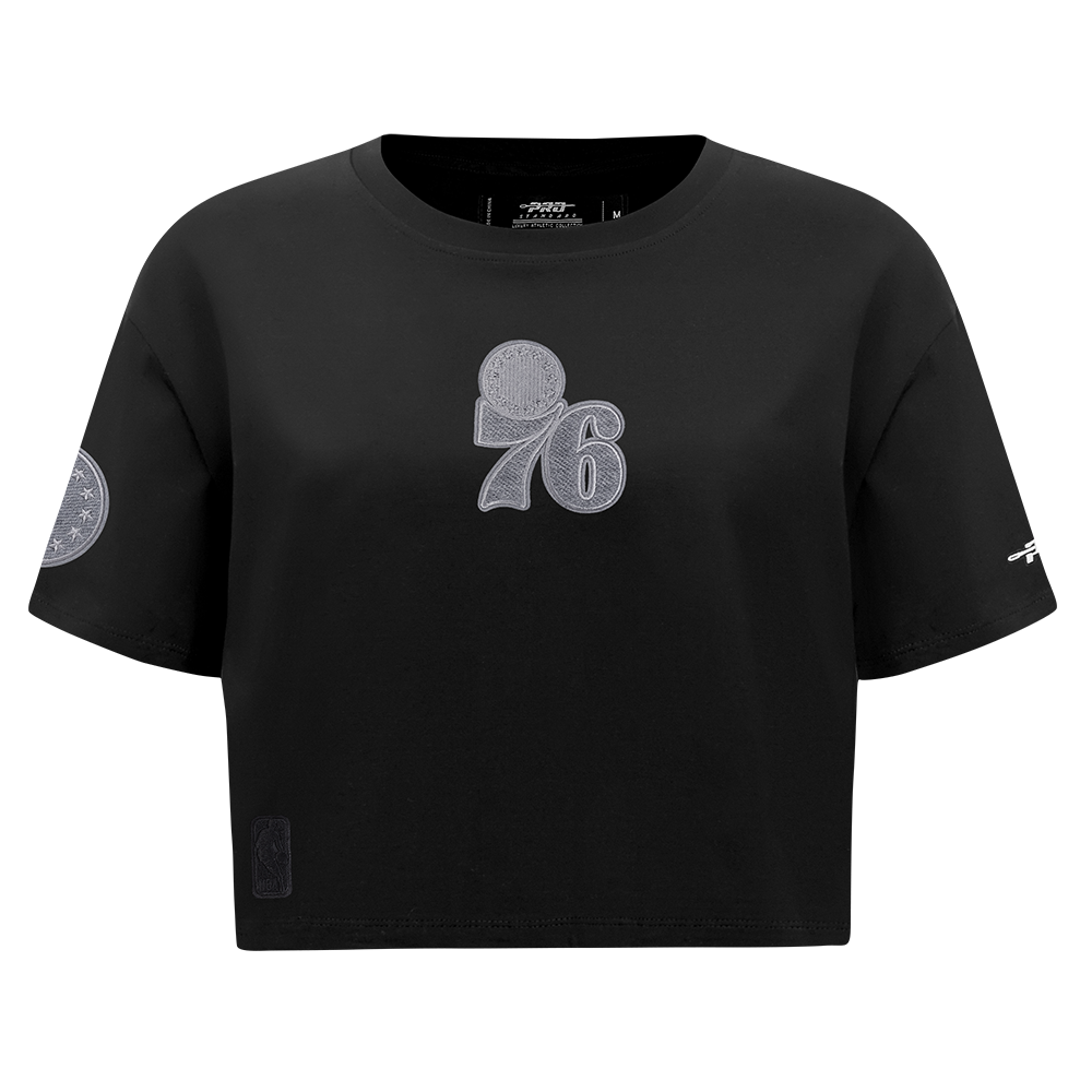 PLAYERA CROP NBA PHILADELPHIA 76ERS REVERSE FRENCH TERRY PARA MUJER