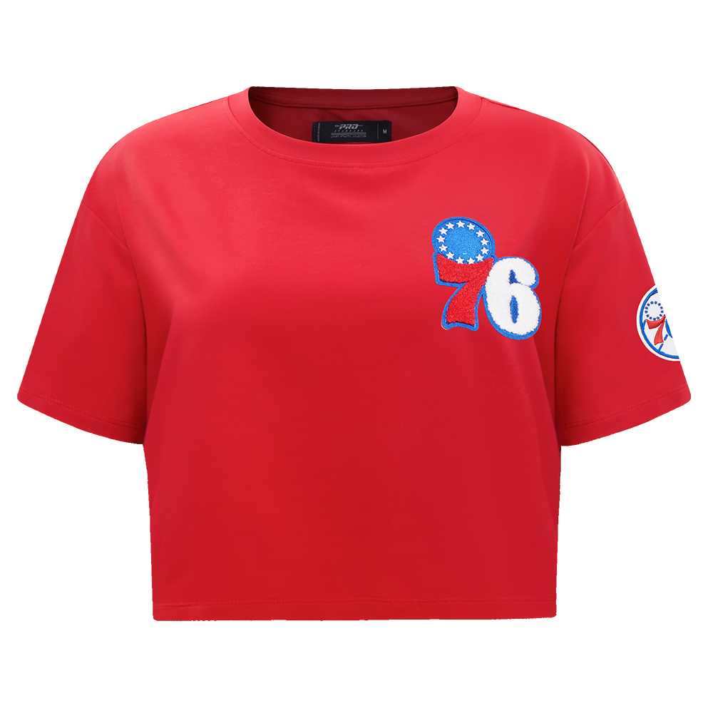 PLAYERA CROP NBA PHILADELPHIA 76ERS CLASSIC ESSENTIALS PARA MUJER