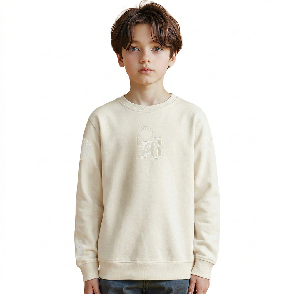 SUDADERA DE CUELLO REDONDO NBA PHILADELPHIA 76ERS NEUTRAL PARA NIÑO JUNIOR