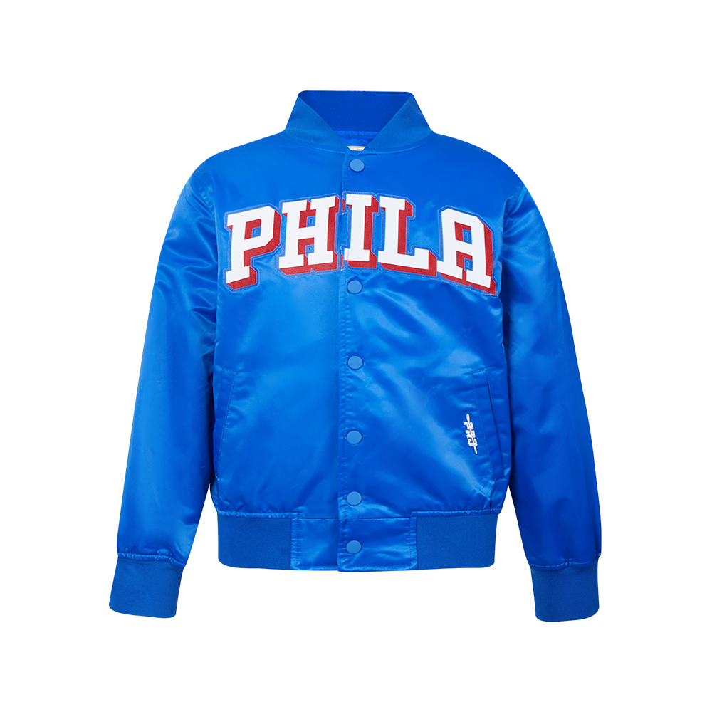 CHAMARRA DE SATIN NBA PHILADELPHIA 76ERS CLASSIC CHENILLE PARA NIÑO JUNIOR