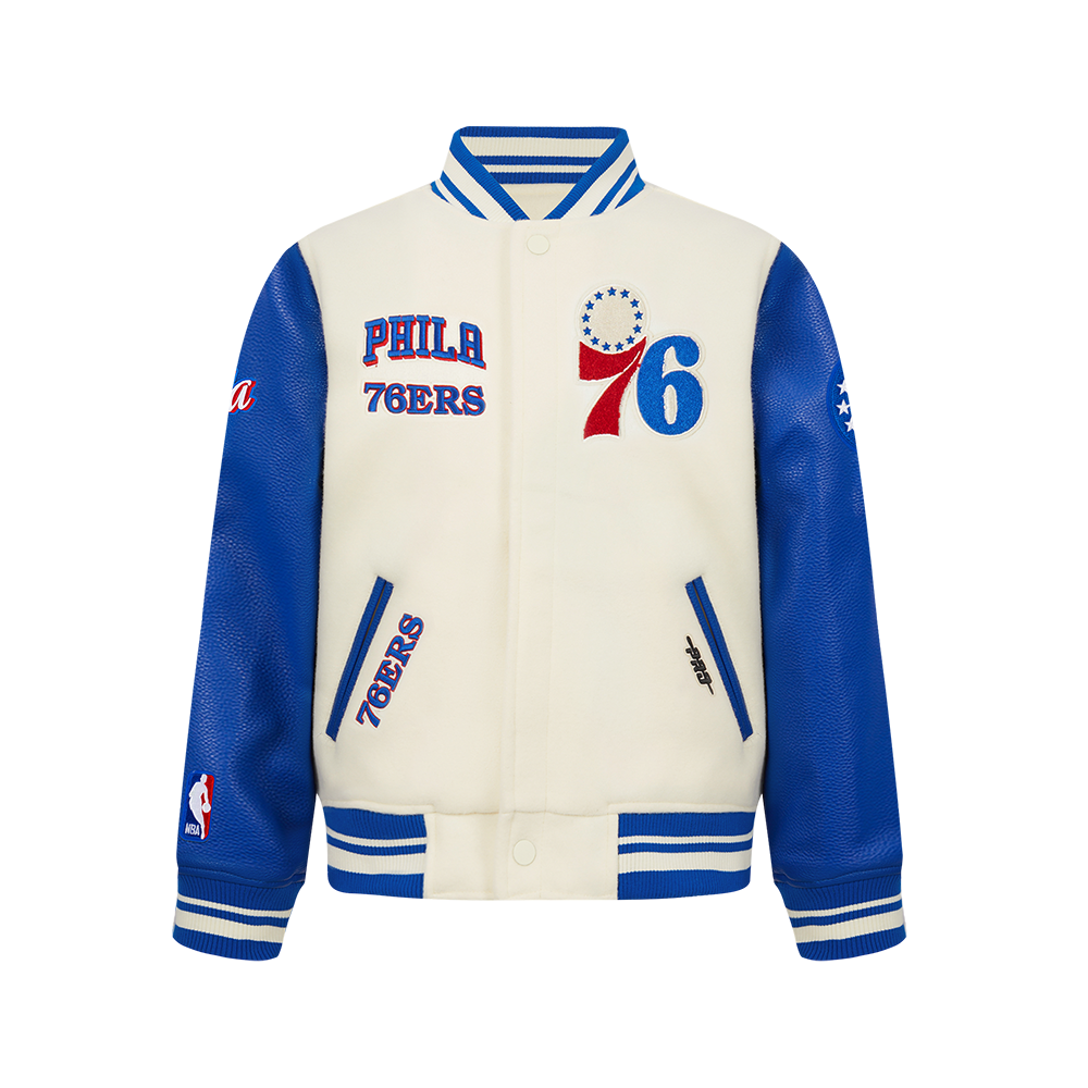 CHAMARRA UNIVERSITARIA NBA PHILADELPHIA 76ERS RETRO CLASSICS PARA NIÑO JUNIOR