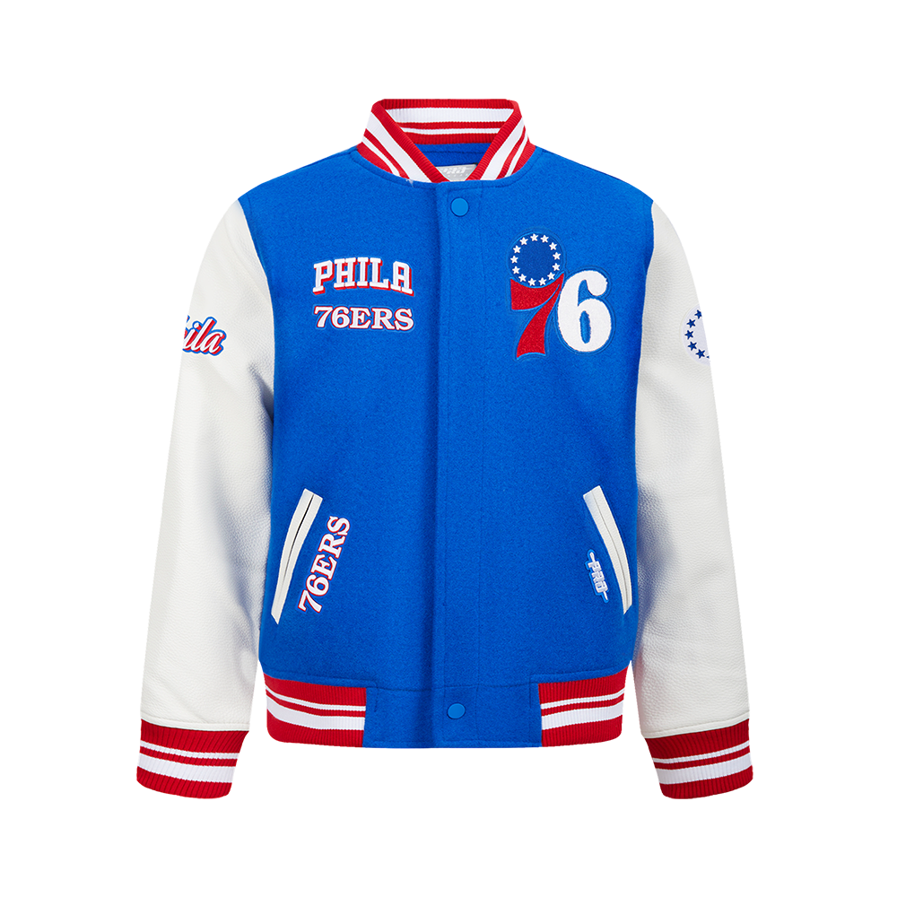 CHAMARRA UNIVERSITARIA NBA PHILADELPHIA 76ERS RETRO CLASSICS PARA NIÑO JUNIOR