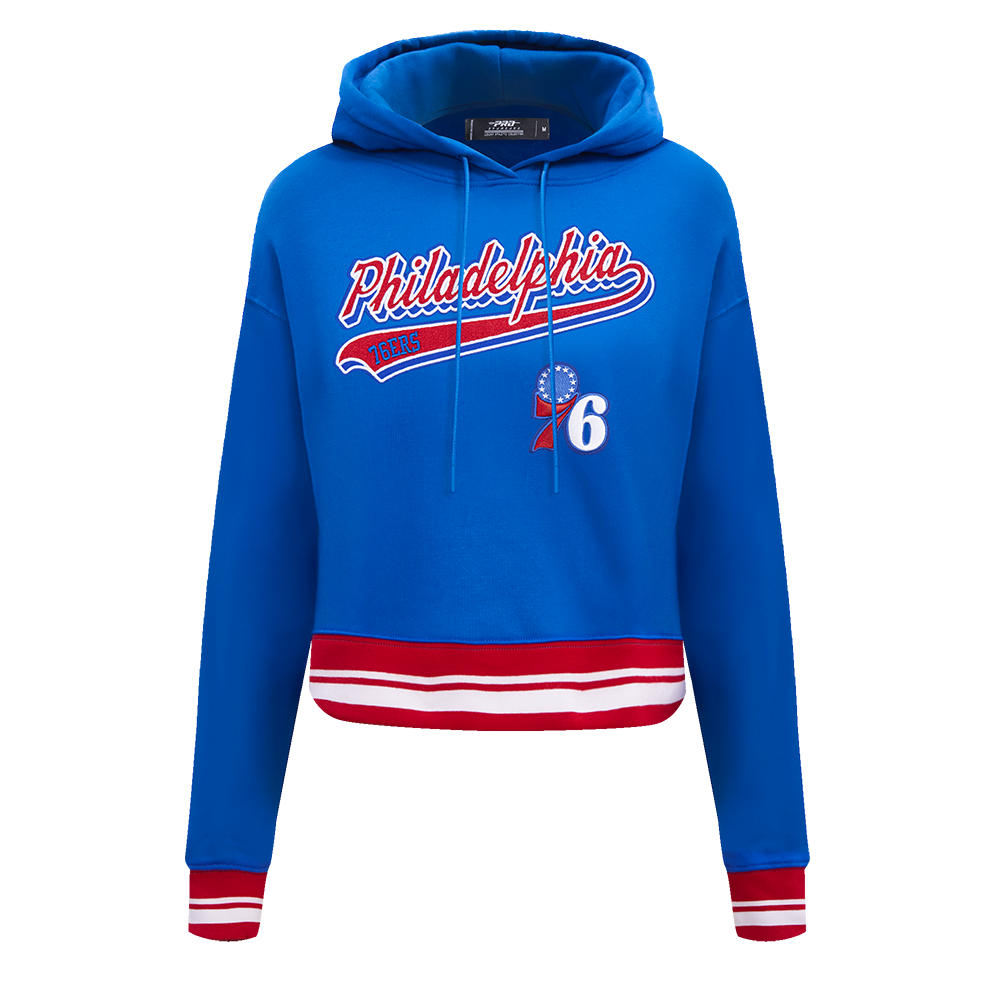 SUDADERA CON GORRO NBA PHILADELPHIA 76ERS SCRIPT TAIL PARA MUJER