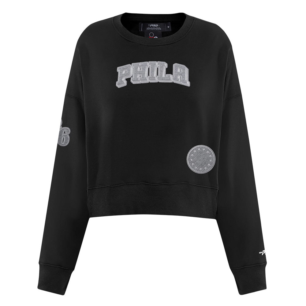 SUDADERA DE CUELLO REDONDO NBA PHILADELPHIA 76ERS REVERSE FRENCH TERRY PARA MUJER