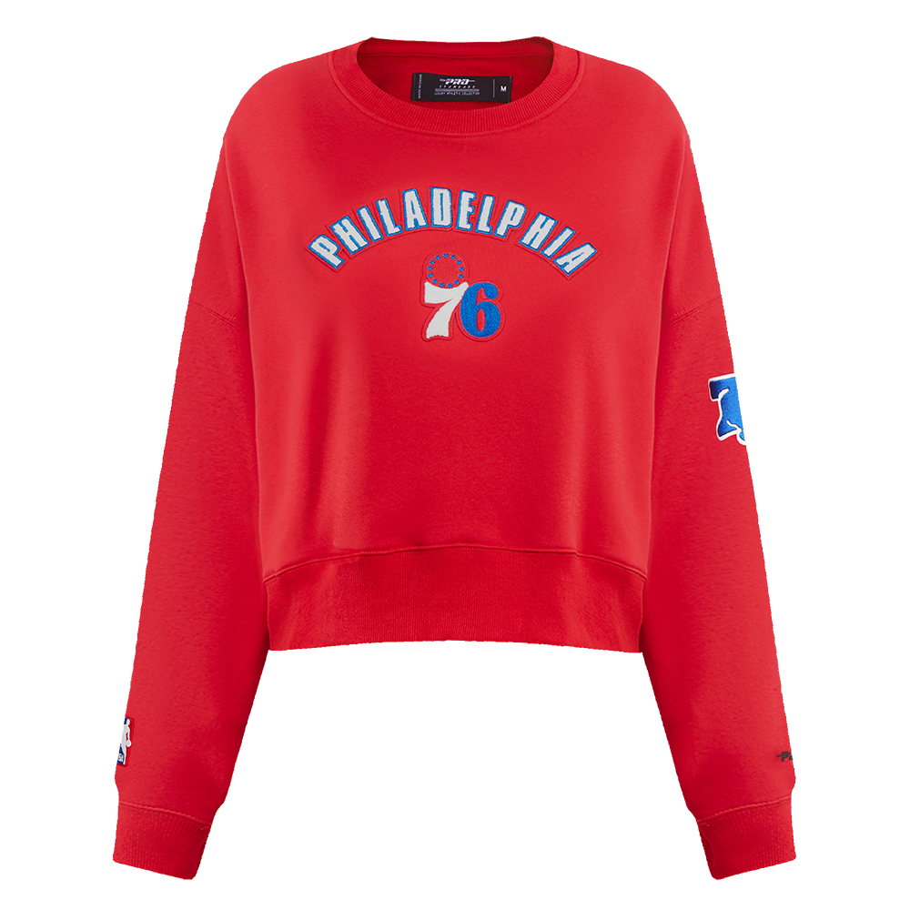 SUDADERA DE CUELLO REDONDO NBA PHILADELPHIA 76ERS CLASSIC ESSENTIALS PARA MUJER
