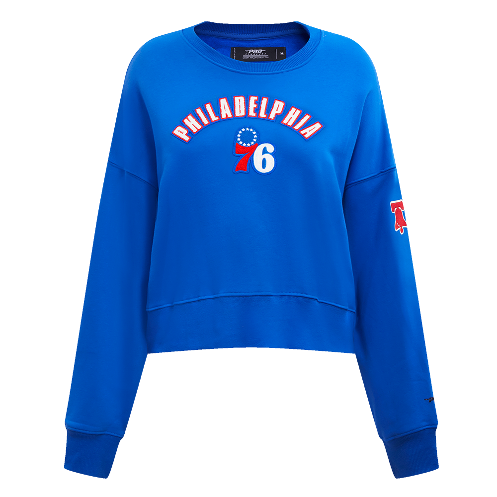 SUDADERA DE CUELLO REDONDO NBA PHILADELPHIA 76ERS CLASSIC ESSENTIALS PARA MUJER