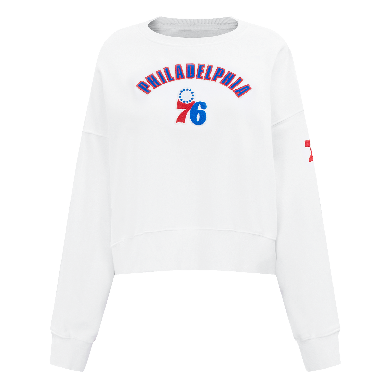 SUDADERA DE CUELLO REDONDO NBA PHILADELPHIA 76ERS CLASSIC ESSENTIALS PARA MUJER