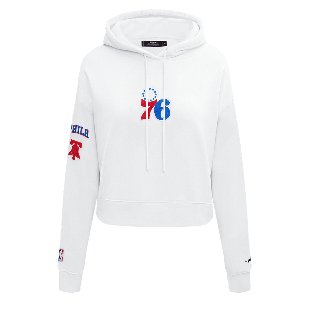 SUDADERA CON GORRO NBA PHILADELPHIA 76ERS CLASSIC ESSENTIALS PARA MUJER