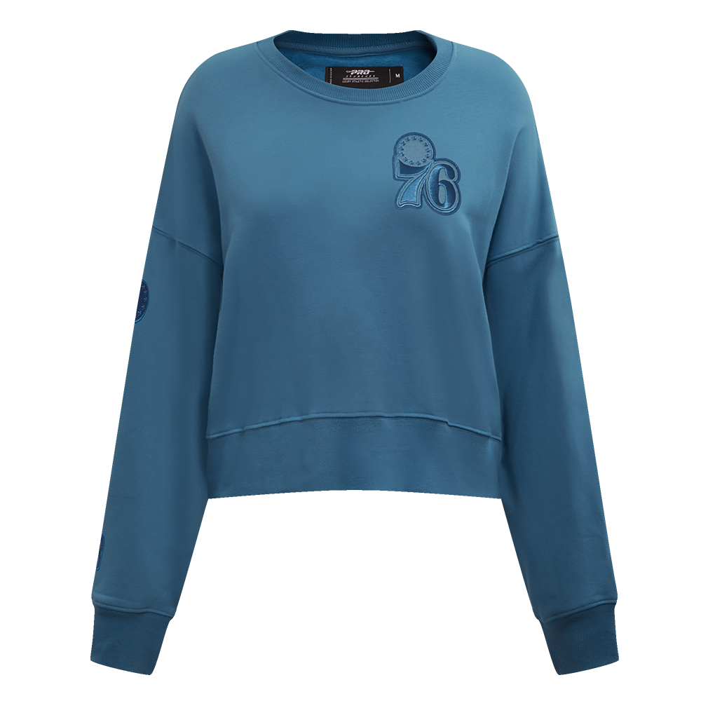 SUDADERA DE CUELLO REDONDO NBA PHILADELPHIA 76ERS NEUTRAL PARA MUJER