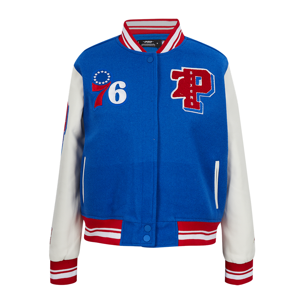 CHAMARRA UNIVERSITARIA NBA PHILADELPHIA 76ERS MASH UP PARA MUJER