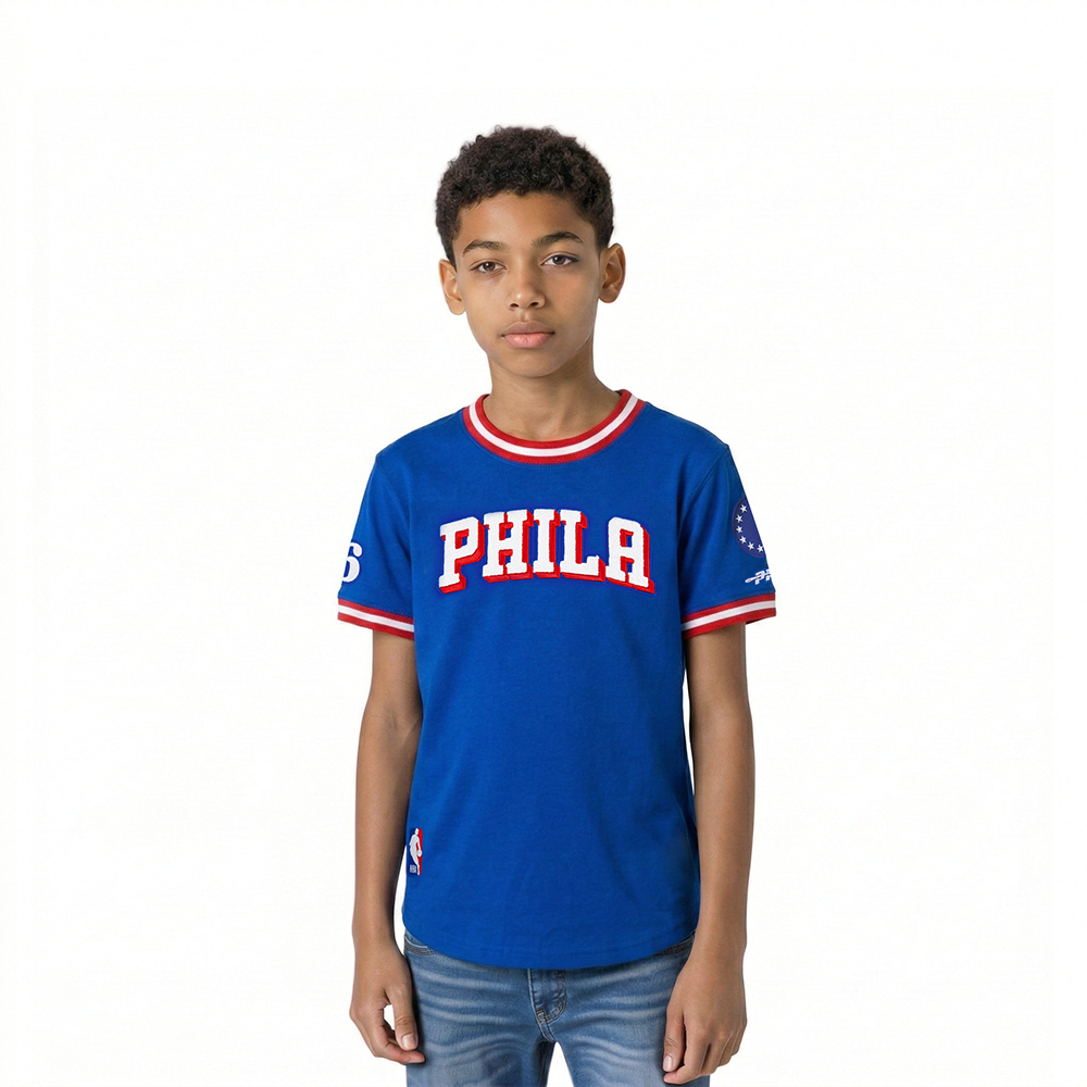 PLAYERA NBA PHILADELPHIA 76ERS CLASSIC CHENILLE PARA NIÑO