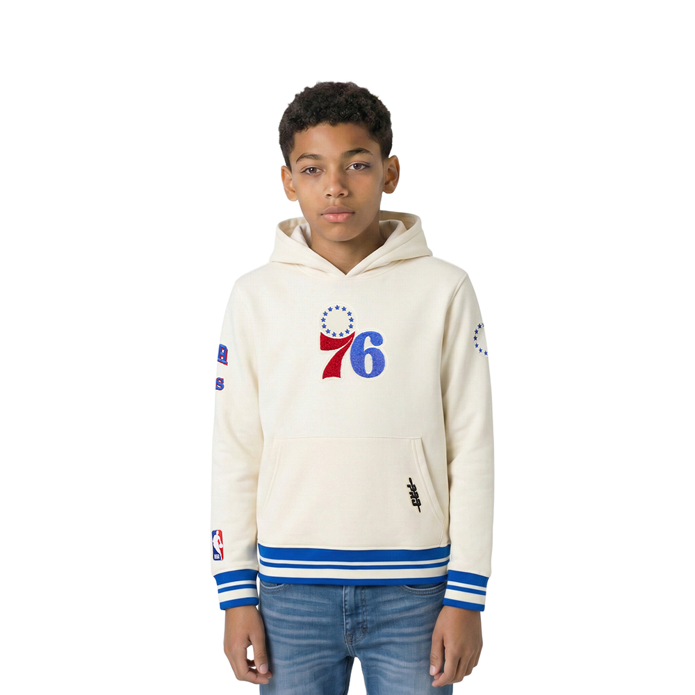 SUDADERA CON GORRO NBA PHILADELPHIA 76ERS RETRO CLASSICS PARA NIÑO