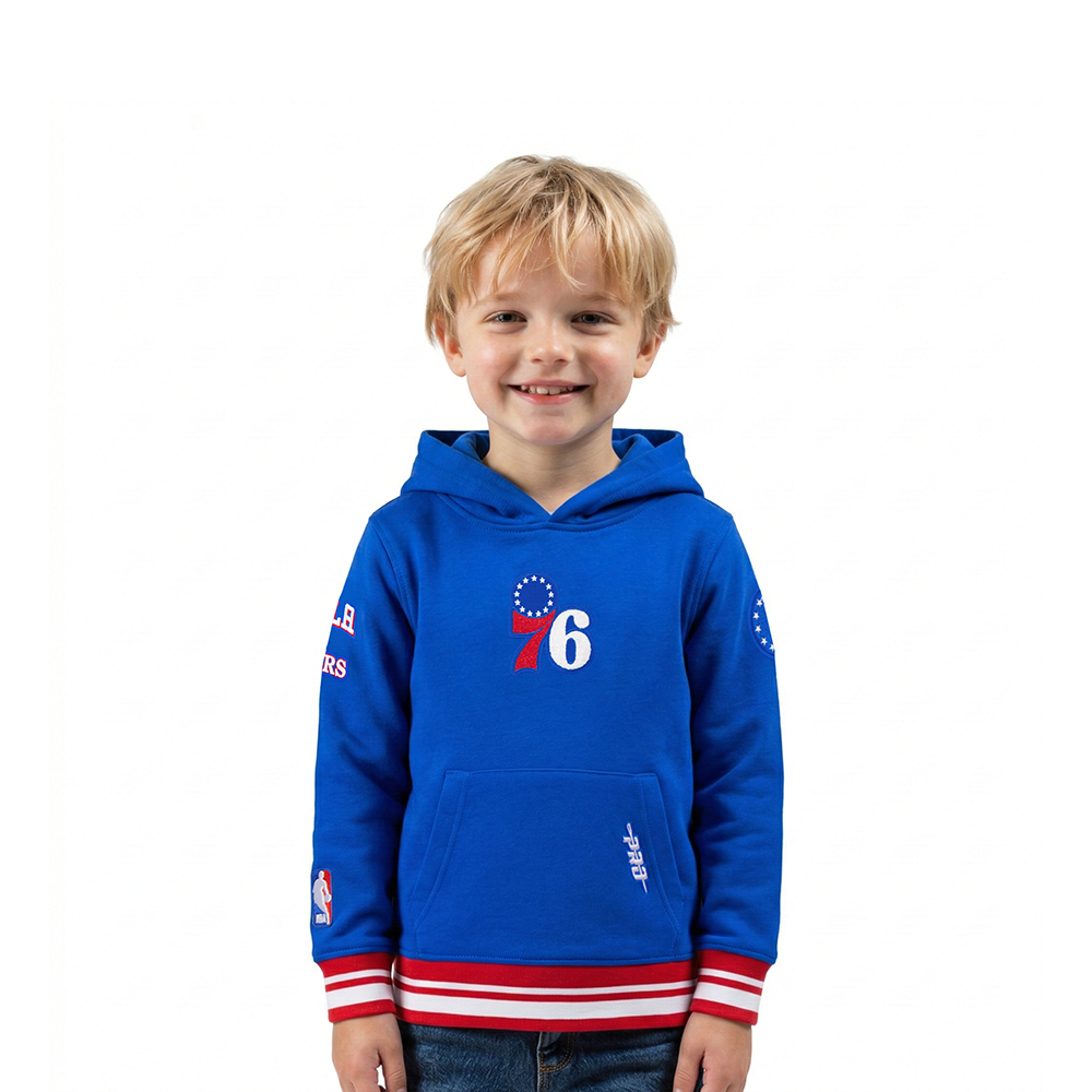 SUDADERA CON GORRO NBA PHILADELPHIA 76ERS RETRO CLASSICS PARA BEBÉ NIÑO