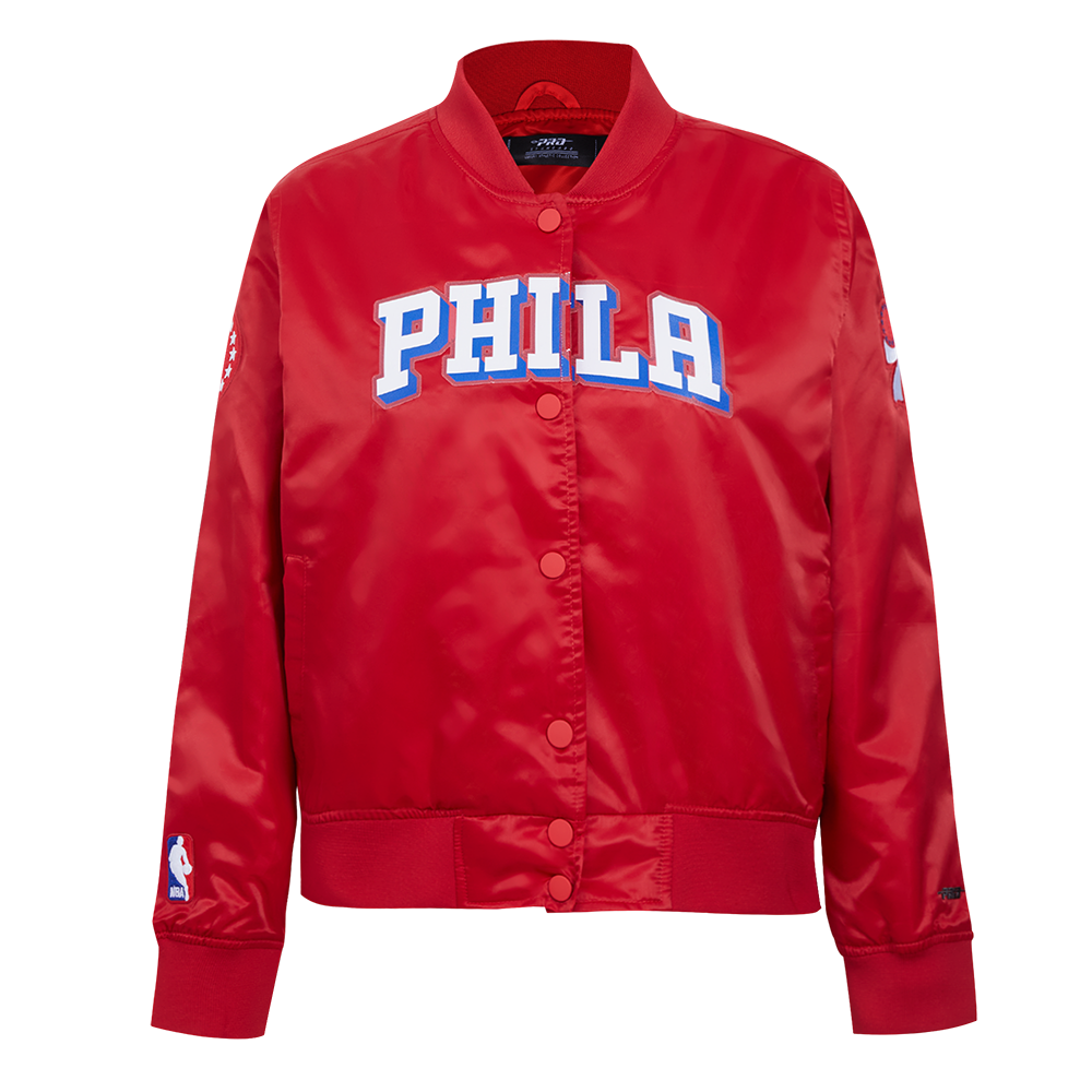 CHAMARRA DE SATÉN NBA PHILADELPHIA 76ERS CLASSIC ESSENTIALS PARA MUJER