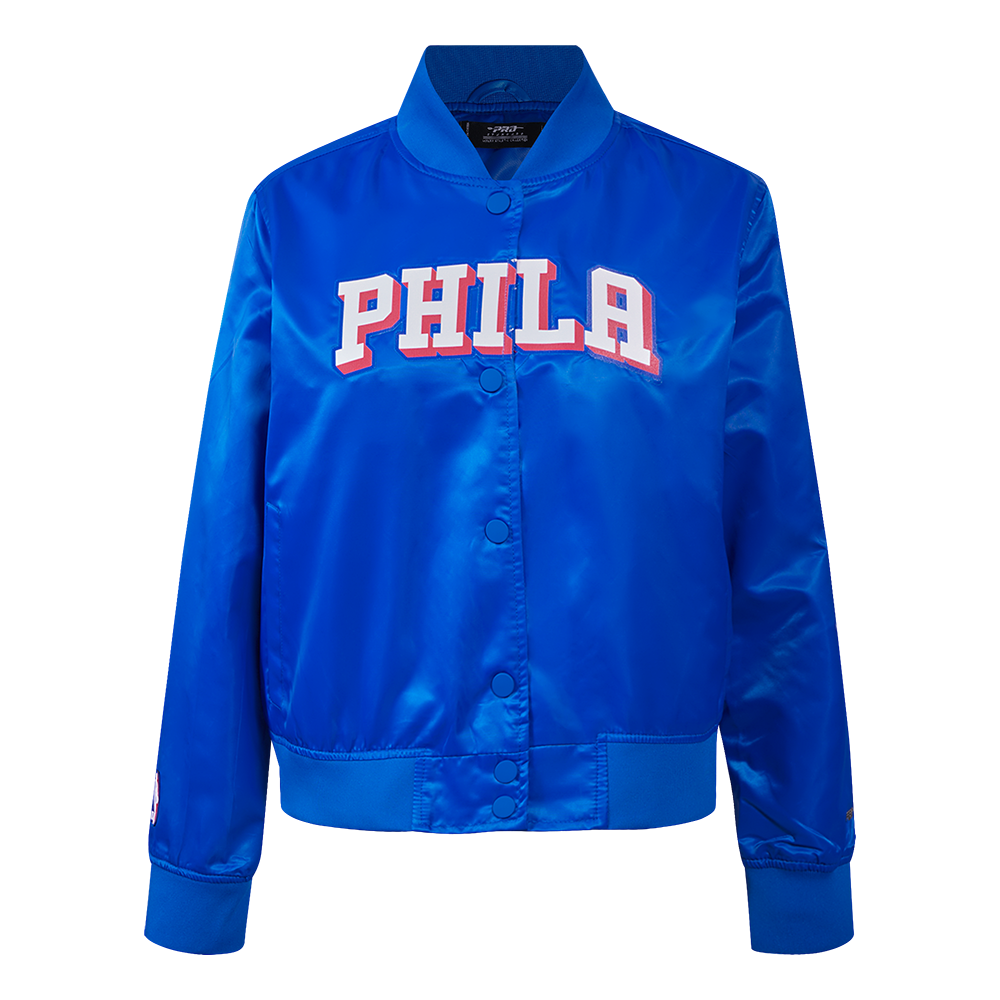 CHAMARRA DE SATÉN NBA PHILADELPHIA 76ERS CLASSIC ESSENTIALS PARA MUJER