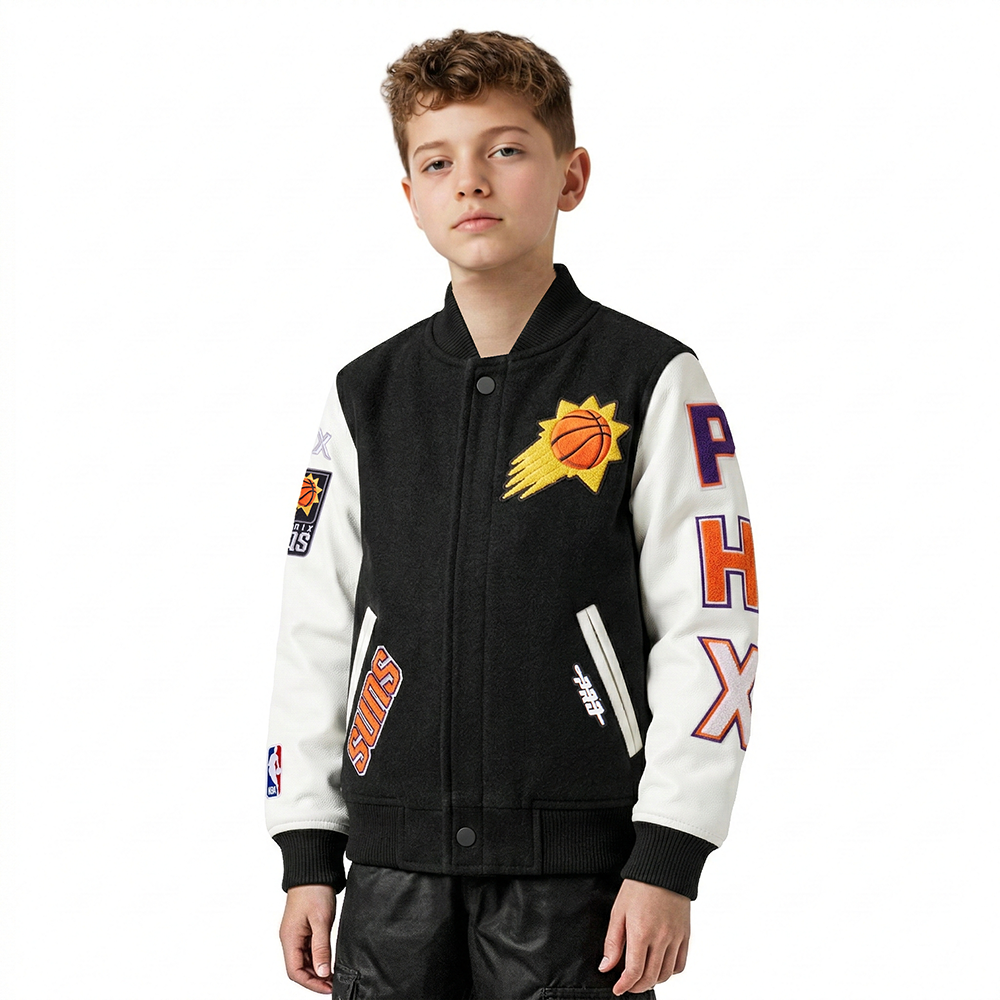CHAMARRA UNIVERSITARIA NBA PHOENIX SUNS CLASSIC CHENILLE PARA NIÑO JUNIOR