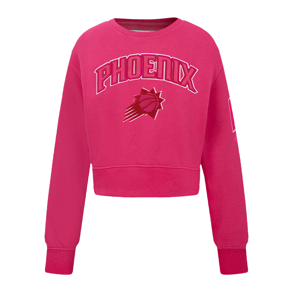 SUDADERA DE CUELLO REDONDO NBA PHOENIX SUNS CLASSIC TRIPLE PINK PARA NIÑA JUNIOR