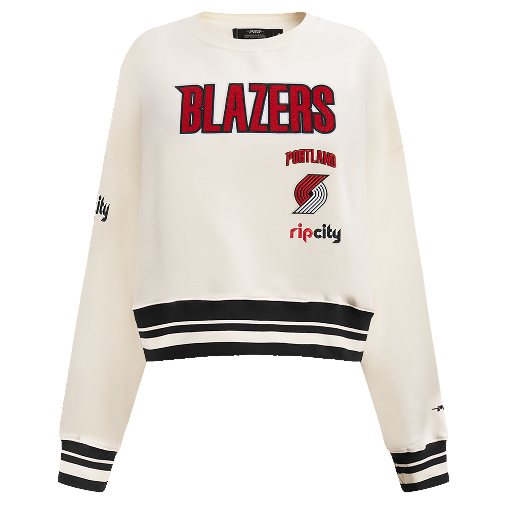 SUDADERA DE CUELLO REDONDO NBA PORTLAND TRAIL BLAZERS RETRO CLASSICS PARA MUJER