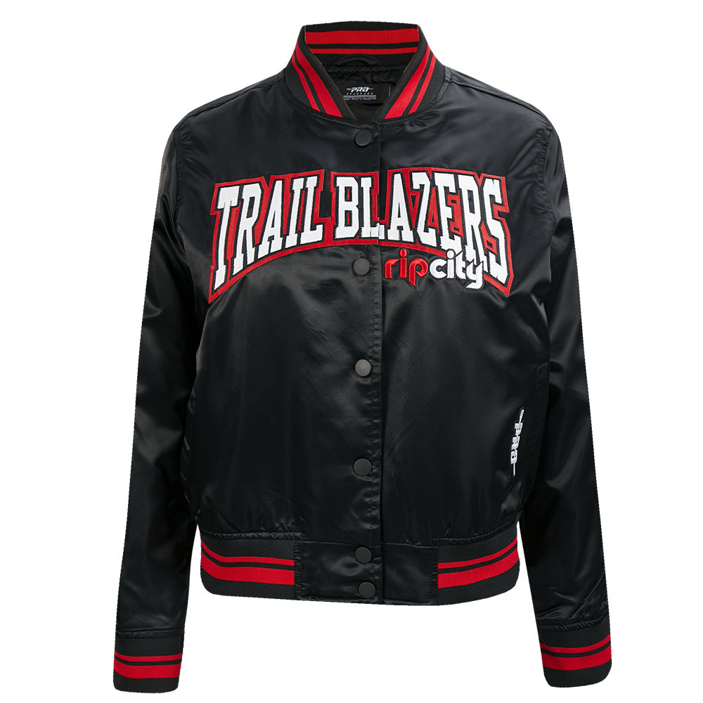 CHAMARRA DE SATIN NBA PORTLAND TRAIL BLAZERS CREST EMBLEM PARA MUJER