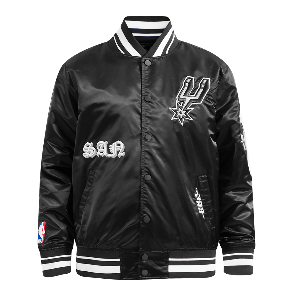 CHAMARRA DE SATÍN NBA SAN ANTONIO SPURS OLD ENGLISH