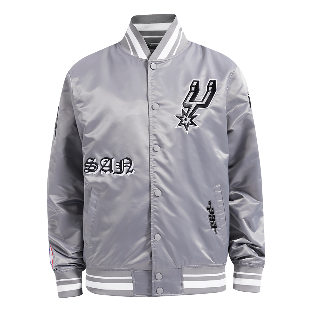 CHAMARRA DE SATÍN NBA SAN ANTONIO SPURS OLD ENGLISH