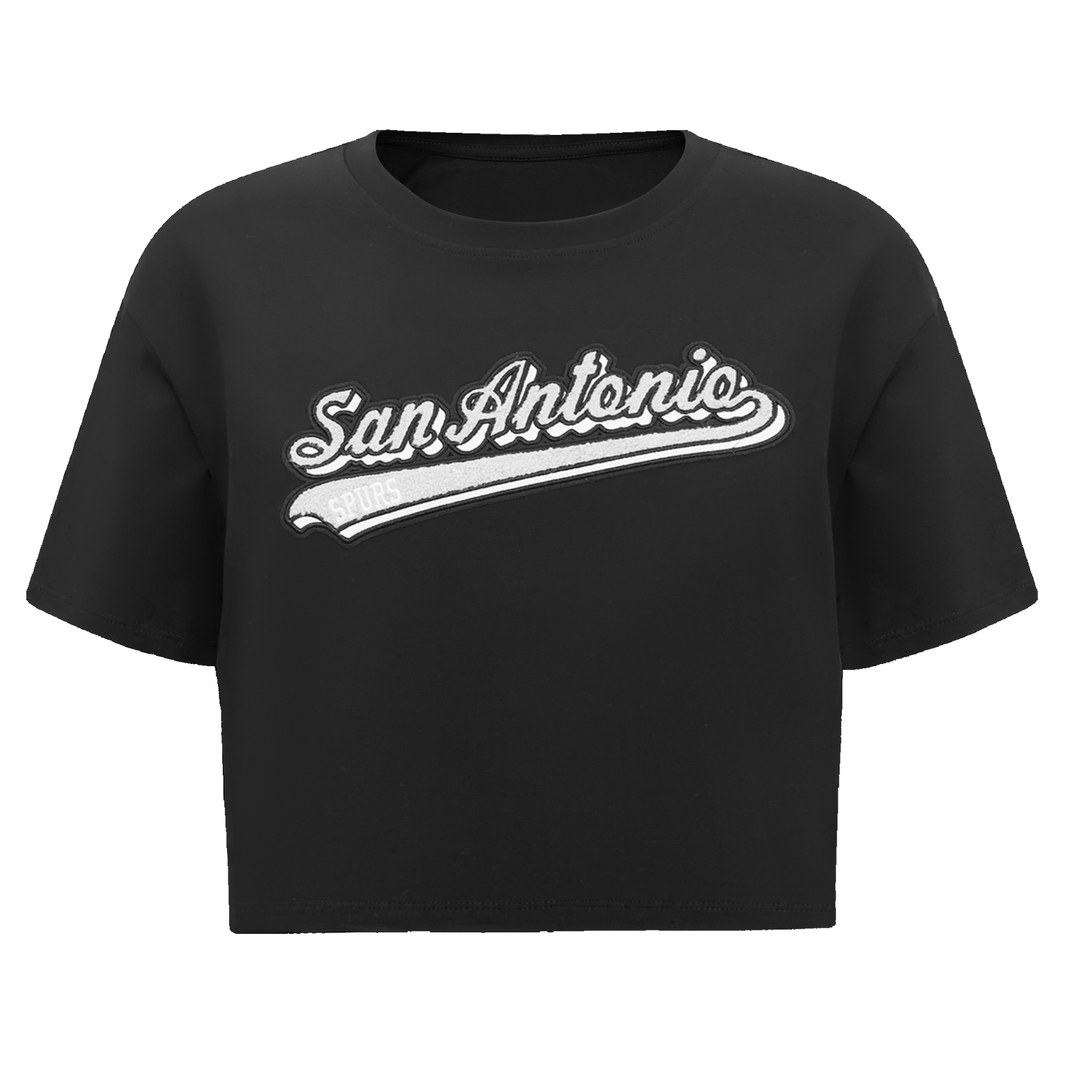 PLAYERA CROP NBA SAN ANTONIO SPURS SCRIPT TAIL PARA MUJER