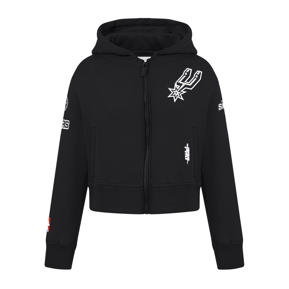 SUDADERA CON CIERRE NBA SAN ANTONIO SPURS CLASSIC ESSENTIALS PARA NIÑA JUNIOR