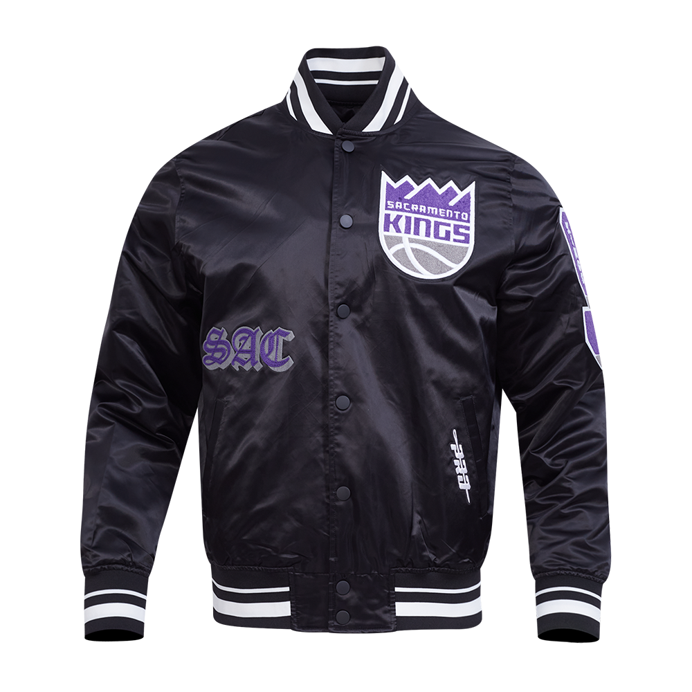 CHAMARRA DE SATÍN NBA SACRAMENTO KINGS OLD ENGLISH
