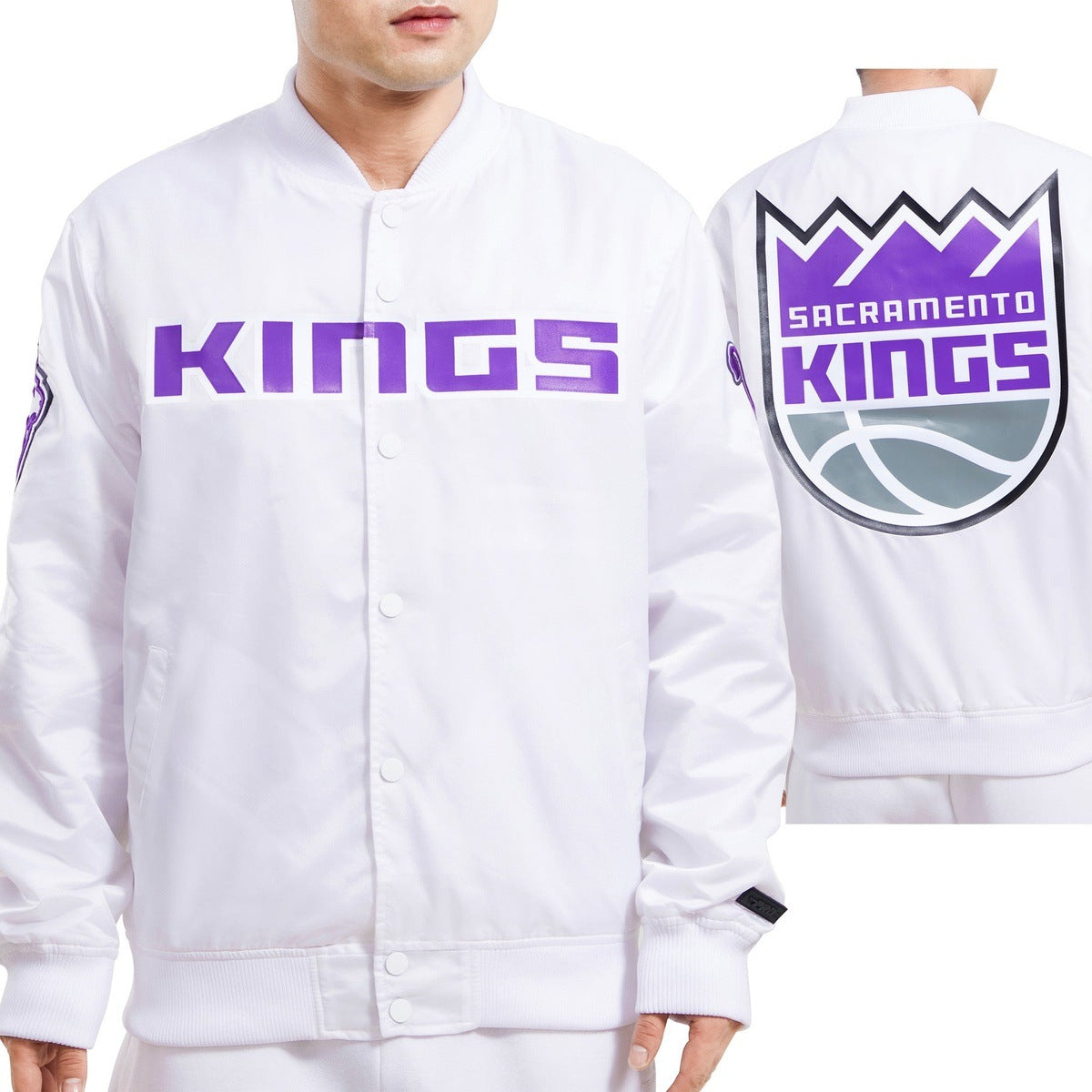 CHAMARRA DE SATÍN NBA SACRAMENTO KINGS CLASSIC SATIN