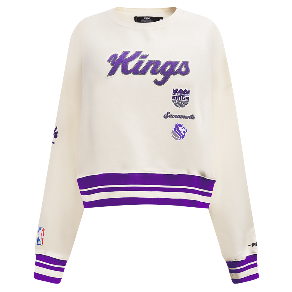 SUDADERA DE CUELLO REDONDO NBA SACRAMENTO KINGS RETRO CLASSICS PARA MUJER