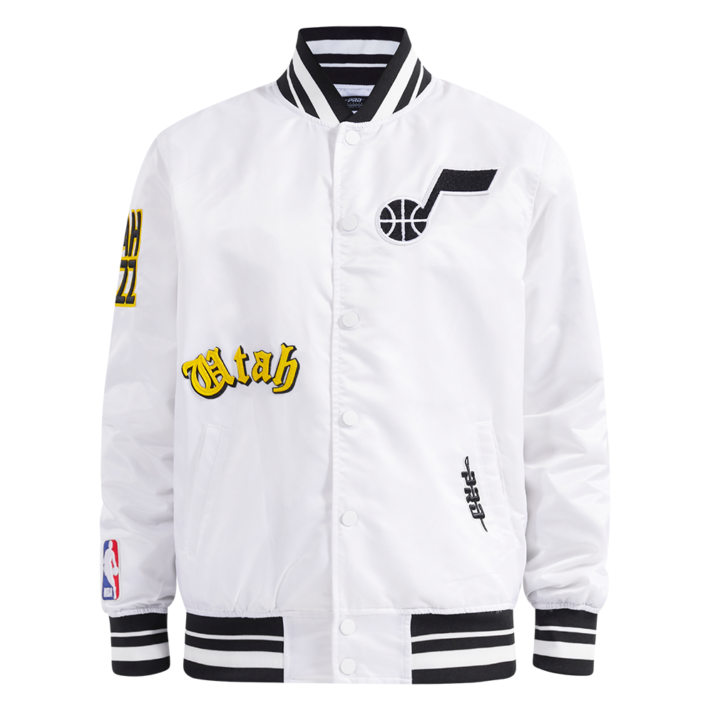 CHAMARRA DE SATÍN NBA UTAH JAZZ OLD ENGLISH