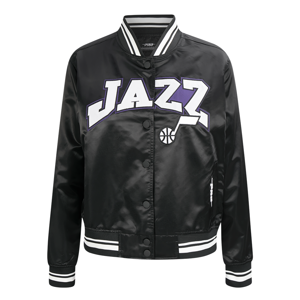 CHAMARRA DE SATIN NBA UTAH JAZZ CREST EMBLEM PARA MUJER