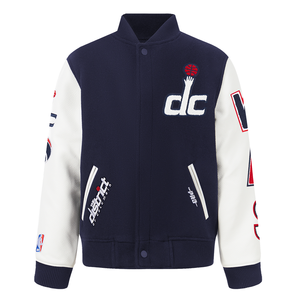 CHAMARRA UNIVERSITARIA NBA WASHINGTON WIZARDS CLASSIC CHENILLE PARA NIÑO