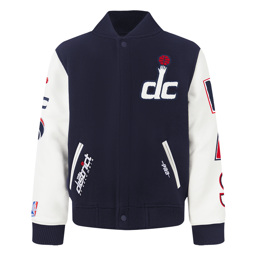 CHAMARRA UNIVERSITARIA NBA WASHINGTON WIZARDS CLASSIC CHENILLE PARA BEBÉ NIÑO