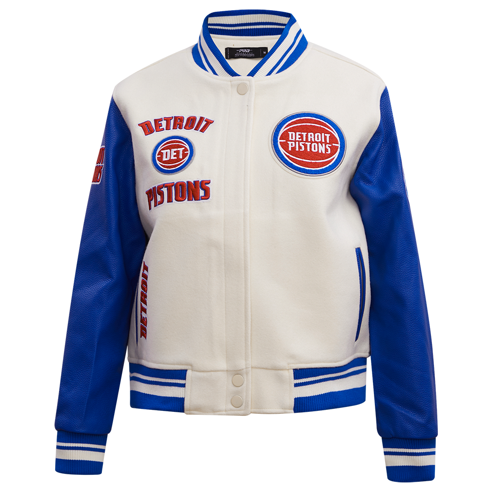 CHAMARRA UNIVERSITARIA NBA DETROIT PISTONS RETRO CLASSICS PARA MUJER