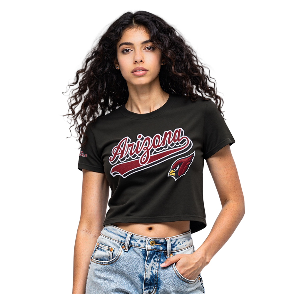 PLAYERA CROP NFL ARIZONA CARDINALS SCRIPT TAIL PARA MUJER