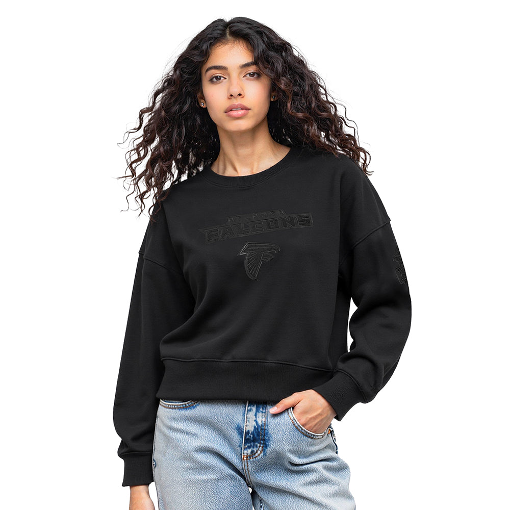 SUDADERA DE CUELLO REDONDO NFL ATLANTA FALCONS CLASSIC 3BK PARA MUJER