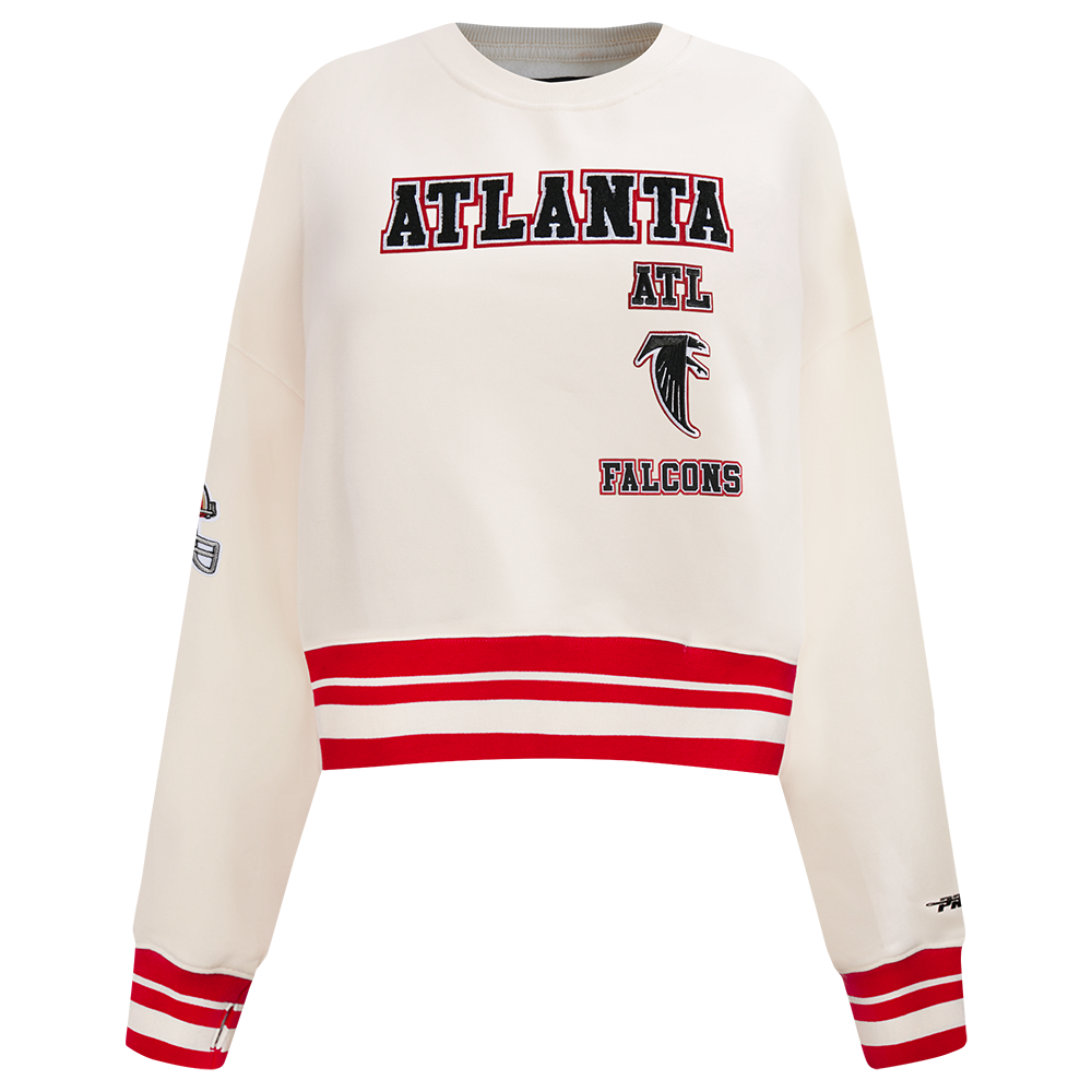 SUDADERA DE CUELLO REDONDO NFL ATLANTA FALCONS RETRO CLASSICS PARA MUJER
