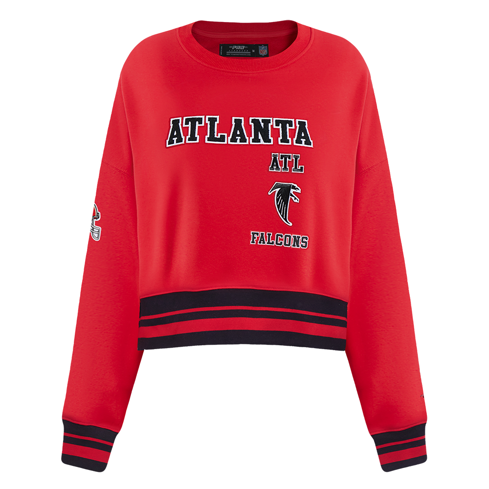 SUDADERA DE CUELLO REDONDO NFL ATLANTA FALCONS RETRO CLASSICS PARA MUJER