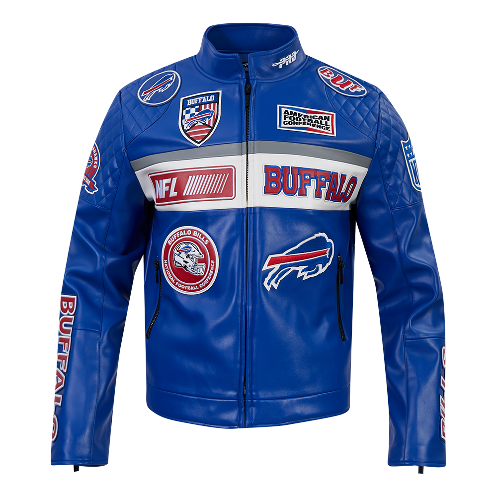 CHAMARRA DE PIEL NFL BUFFALO BILLS MOTO JACKET