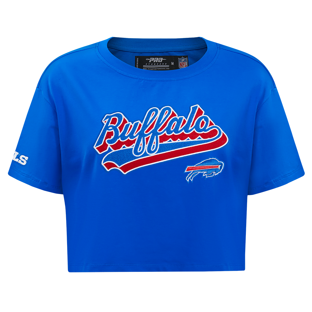 PLAYERA CROP NFL BUFFALO BILLS SCRIPT TAIL PARA MUJER