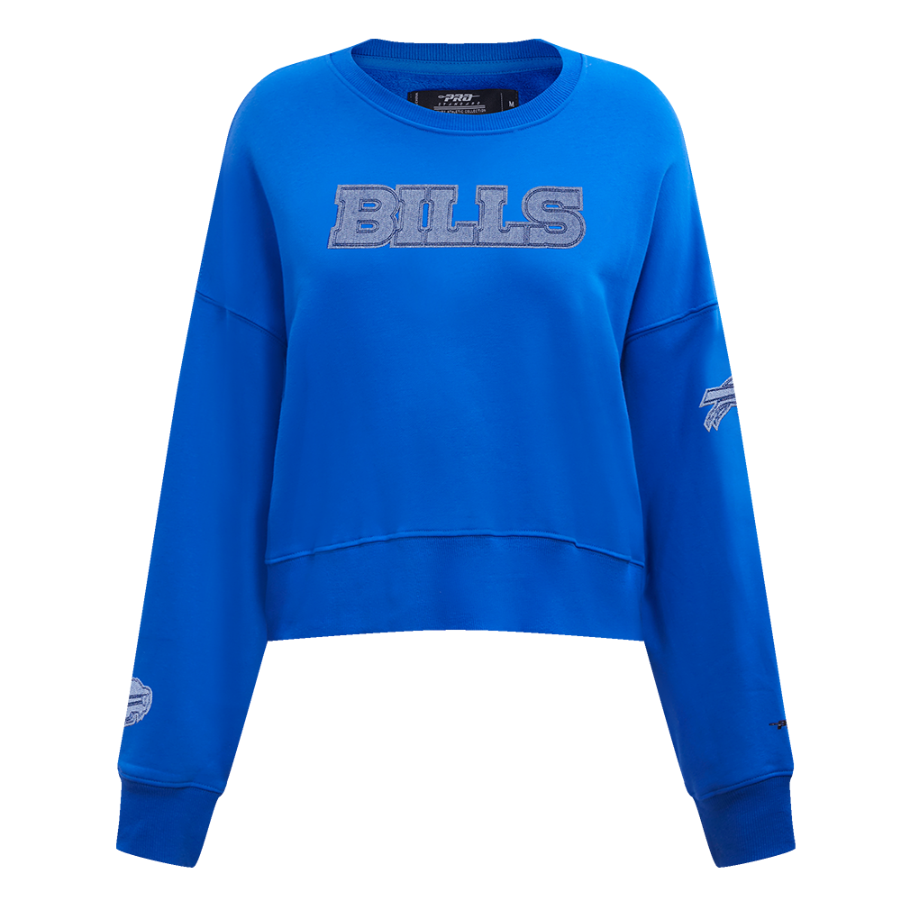 SUDADERA DE CUELLO REDONDO NFL BUFFALO BILLS VARSITY BLUES PARA MUJER