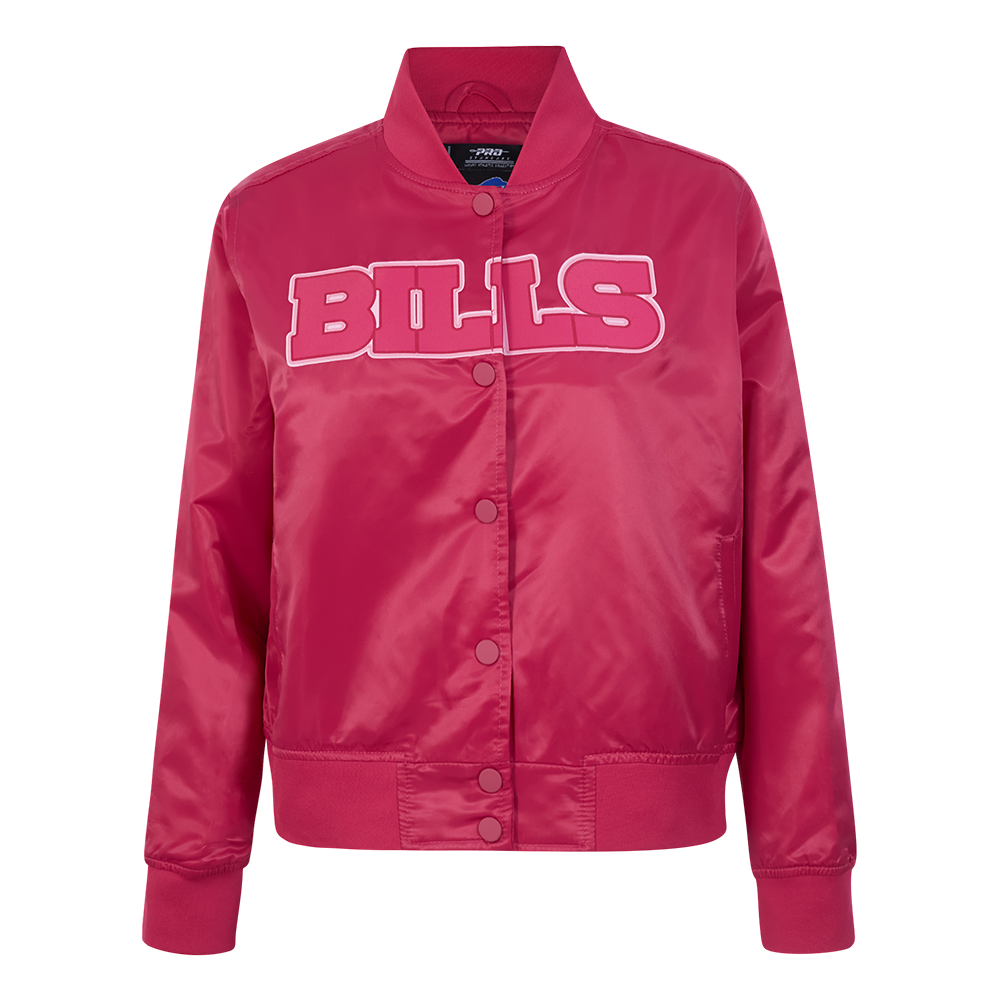 CHAMARRA DE SATIN NFL BUFFALO BILLS CLASSIC TRIPLE PINK PARA MUJER