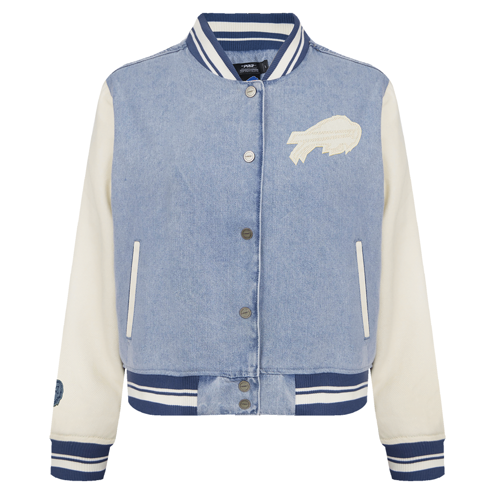 CHAMARRA UNIVERSITARIA NFL BUFFALO BILLS VARSITY BLUES PARA MUJER