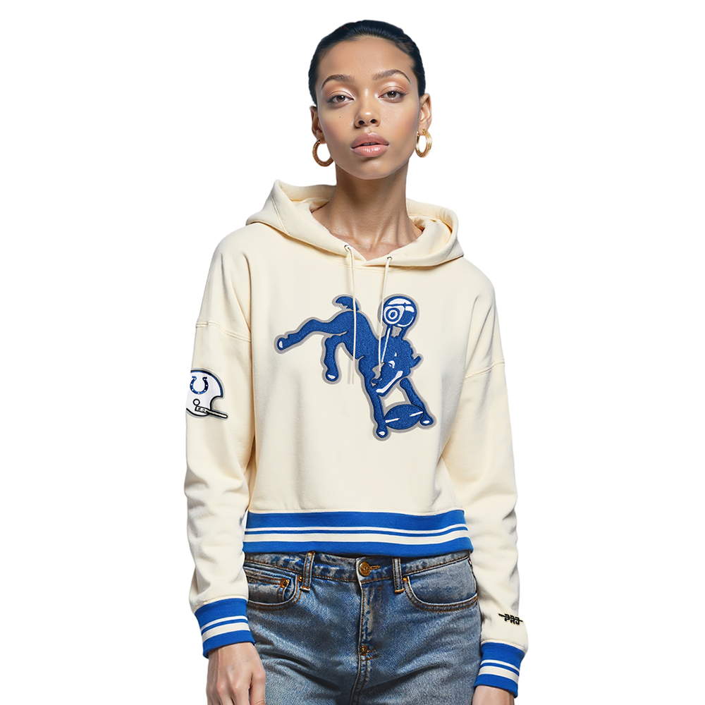 SUDADERA CON GORRO NFL BALTIMORE COLTS RETRO CLASSICS PARA MUJER