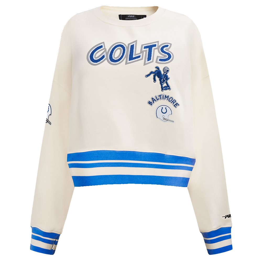 SUDADERA DE CUELLO REDONDO NFL BALTIMORE COLTS RETRO CLASSICS PARA MUJER